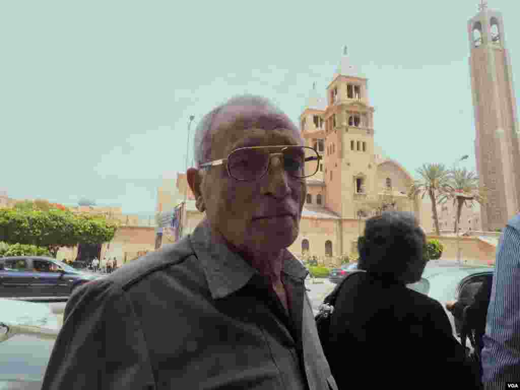 Robert Sargius said about his nephew Medhat Tanius “I can’t accuse EgyptAir of being careless because the investigations didn’t end yet.” May 22, 2016. (Hamada Elrasam/VOA)