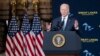 President Joe Biden speaks about the long-delayed cleanup of Great Lakes harbors and tributaries polluted with industrial toxins at the Shipyards, Feb. 17, 2022, in Lorain, Ohio.
