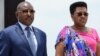 Le président burundais Pierre Nkurunziza et son épouse Denise Nkurunziza à la commémoration du 56e anniversaire de la mort du prince Louis Rwagasore, héros de l'indépendance burundaise, à Bujumbura, le 13 octobre 2017.