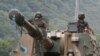 South Korean army soldiers ride a K-9 self-propelled howitzer during the annual exercise in Paju, South Korea, near the border with North Korea, Tuesday, June 23, 2020. A South Korean activist said Tuesday hundreds of thousands of leaflets had been…