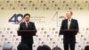 3月19日，美国在台协会处长郦英杰与台湾外交部长吴钊燮举行联合记者会，宣布成立“印太民主治理咨商”对话机制。（美国之音海伦拍摄）