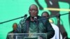 Rais wa zamani wa Afrika Kusini Jacob Zuma akiwahutubia wafuasi wake katika uwanja wa michezo wa Soweto, Mei 18, 2024. Picha ya AFP