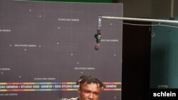 FILE - Ozaguin, a singer-songwriter, is considered the most popular in the Central African Republic. (L. Schlein/VOA). Ozaguin recently visited the U.N.’s European headquarters in Geneva to awaken the world to the struggles faced by his country.