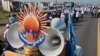 FILE PHOTO The logo of opposition Cambodia National Rescue Party (CNRP) is displayed before a rally on the first day of the country's commune election campaign at outside Phnom Penh, Cambodia, Saturday, May 20, 2017. (AP Photo/Heng Sinith)