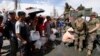 U.S. Marines provide safe drinking water to typhoon survivors, Nov. 21, 2013 at Tacloban city, Leyte province in central Philippines.