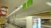 Empty shelves are seen after customers stocked up on toilet paper during swirling fears around the coronavirus in Sydney, Australia, March 6, 2020.
