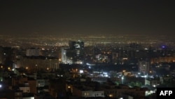 Bir neçə partlayış eşidildikdən sonra Tehranın ümumi görüntüsü. 26 oktyabr, 2024.