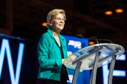FILE - Democratic presidential candidate, Sen. Elizabeth Warren, D-Mass., speaks in New Orleans, July 6, 2019.