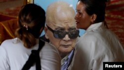 Relatives attend a funeral ceremony of Nuon Chea, former chief ideologist and 'Brother Number Two' of Cambodia's Khmer Rouge in Pailin province, Cambodia, August 5, 2019.